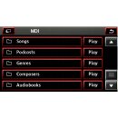 A2DP Bluetooth Interface mit Titellisten, MDI/AMI