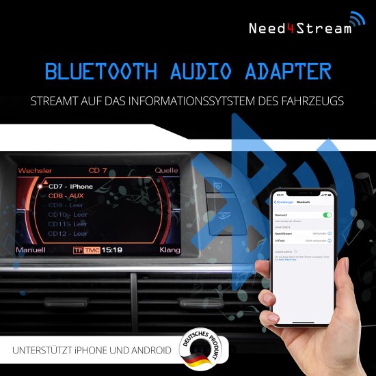 A2DP Bluetooth Interface mit Titelanzeige für MMI 2G
