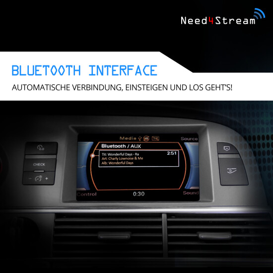 A2DP Bluetooth Interface mit Titelanzeige für Concert/Symphony